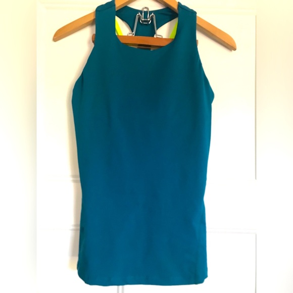 Fabletics 3 pieces athletic matching set, crisscross back, color block - Picture 9 of 11